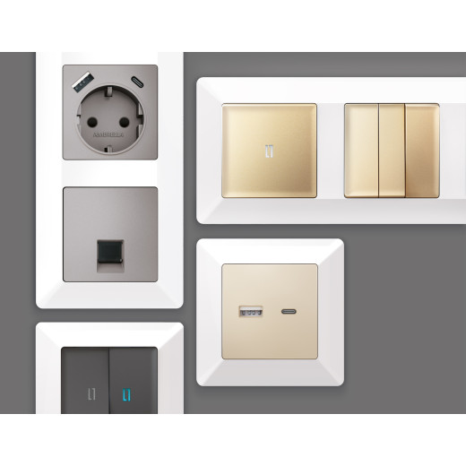 AF110103 Рамка ALFA Line (Белый глянец) 3-ая