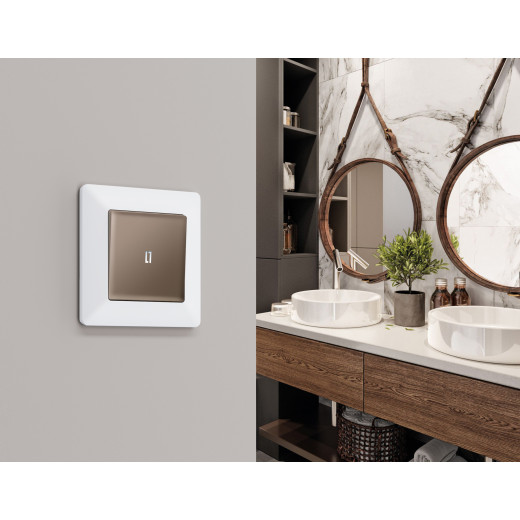 AF110123 Рамка ALFA Line (Белый матовый) 3-ая