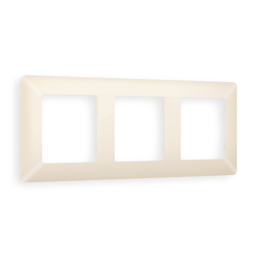 AF110333 Рамка ALFA Line (Бежевый матовый) 3-ая
