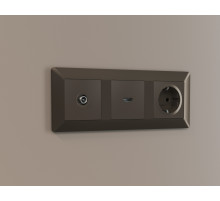 AF110633 Рамка ALFA Line (Темная бронза матовый) 3-ая