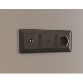 AF110633 Рамка ALFA Line (Темная бронза матовый) 3-ая