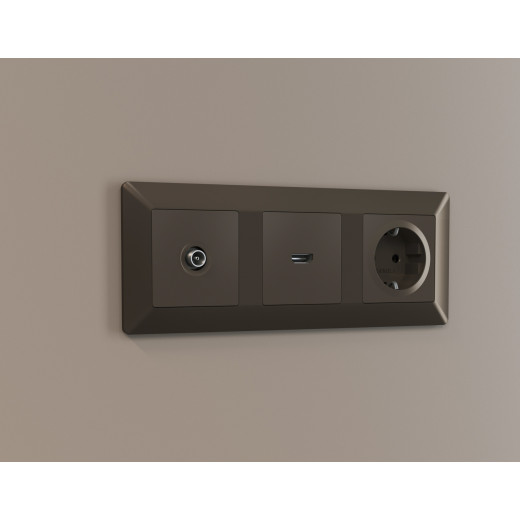 AF110633 Рамка ALFA Line (Темная бронза матовый) 3-ая