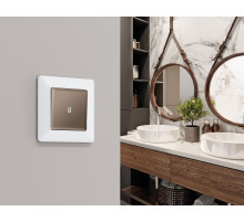 AF110124 Рамка ALFA Line (Белый матовый) 4-ая