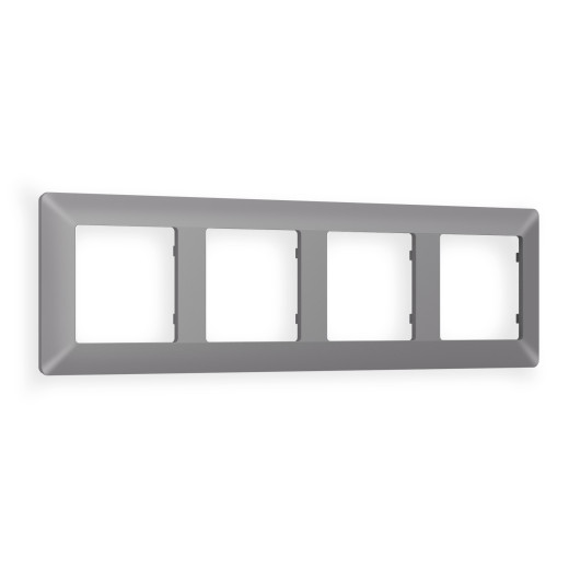 AF110504 Рамка ALFA Line (Сталь матовый) 4-ая