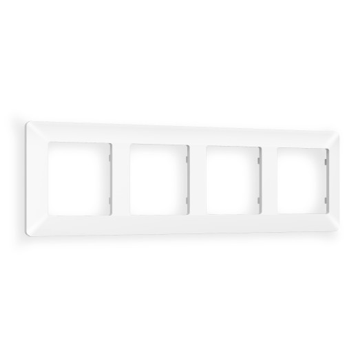 AF110124 Рамка ALFA Line (Белый матовый) 4-ая