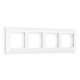 AF110124 Рамка ALFA Line (Белый матовый) 4-ая