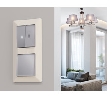 AF110334 Рамка ALFA Line (Бежевый матовый) 4-ая