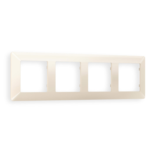 AF110304 Рамка ALFA Line (Бежевый глянец) 4-ая
