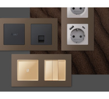 AF220631 Рамка ALFA Techno (Темная бронза матовый) 1-ая