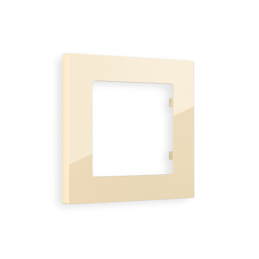 AF220301 Рамка ALFA Techno (Бежевый глянец) 1-ая