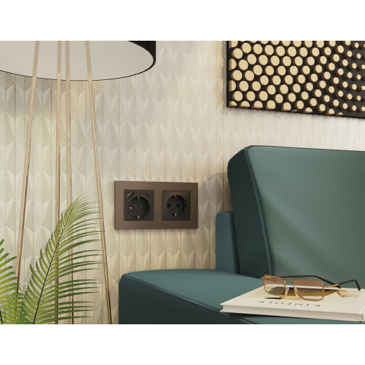 AF220631 Рамка ALFA Techno (Темная бронза матовый) 1-ая