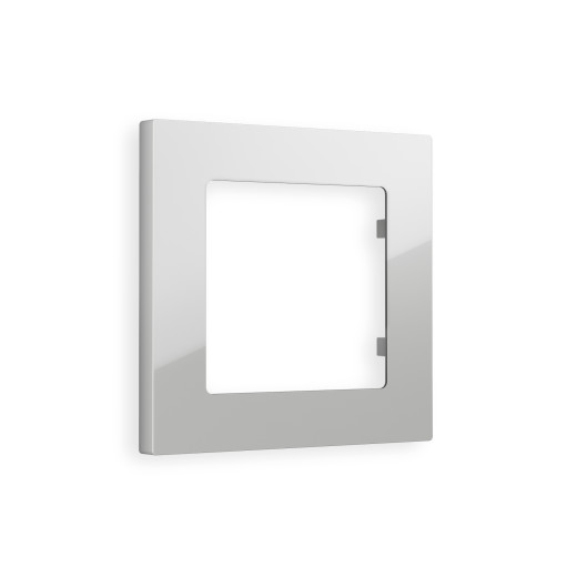 AF220401 Рамка ALFA Techno (Серебро глянец) 1-ая