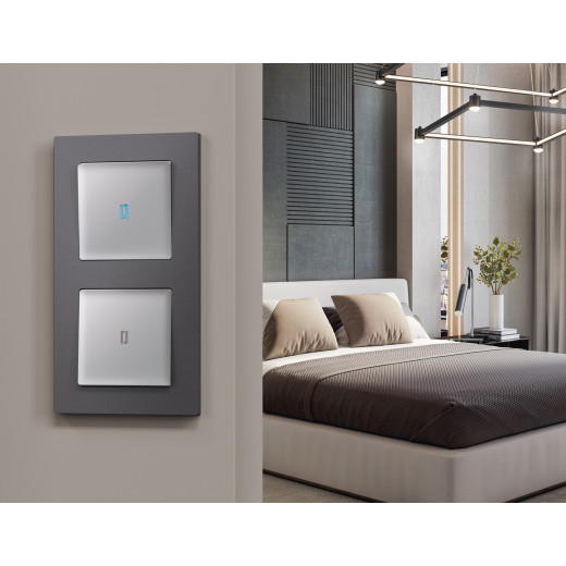 AF220652 Рамка ALFA Techno (Антрацит серый) 2-ая