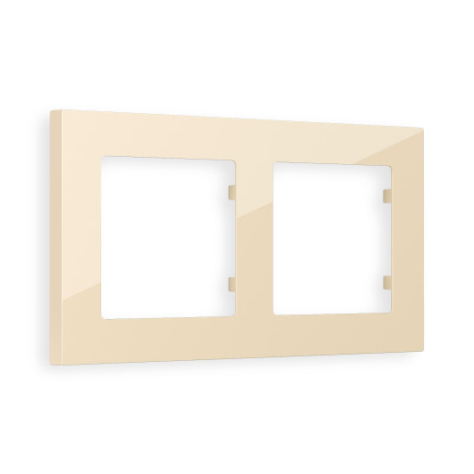 AF220302 Рамка ALFA Techno (Бежевый глянец) 2-ая