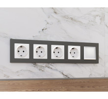 AF220802 Рамка ALFA Techno (Графит Мягкое касание) 2-ая