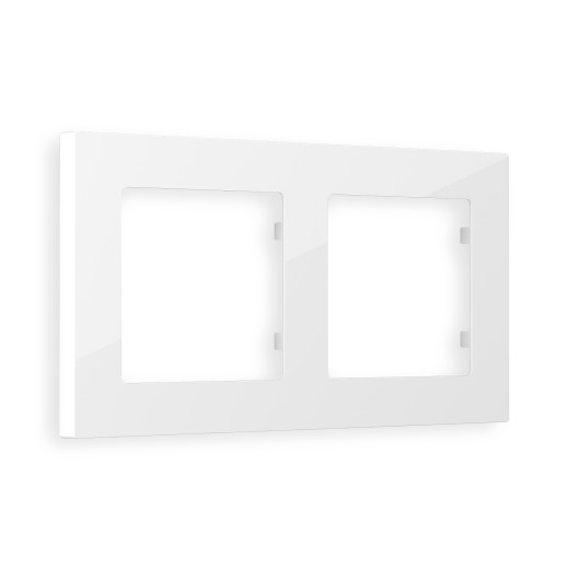 AF220102 Рамка ALFA Techno (Белый глянец) 2-ая