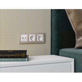 AF220362 Рамка ALFA Techno (Серо-бежевый матовый) 2-ая