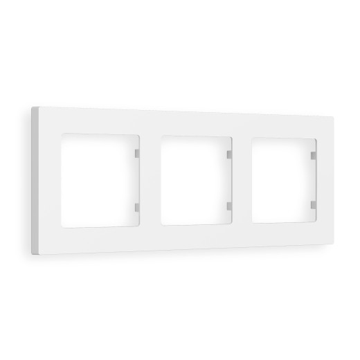 AF220123 Рамка ALFA Techno (Белый матовый) 3-ая