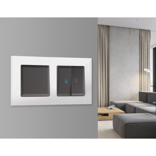 AF220103 Рамка ALFA Techno (Белый глянец) 3-ая