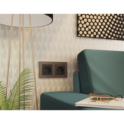 AF220633 Рамка ALFA Techno (Темная бронза матовый) 3-ая