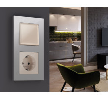 AF220403 Рамка ALFA Techno (Серебро глянец) 3-ая