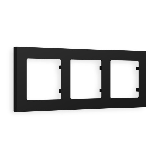 AF220703 Рамка ALFA Techno (Черный матовый) 3-ая