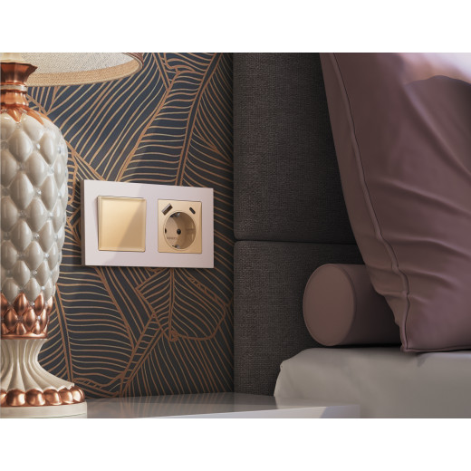 AF220203 Рамка ALFA Techno (Жемчуг) 3-ая