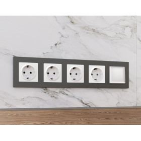 AF220803 Рамка ALFA Techno (Графит Мягкое касание) 3-ая