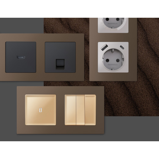 AF220633 Рамка ALFA Techno (Темная бронза матовый) 3-ая