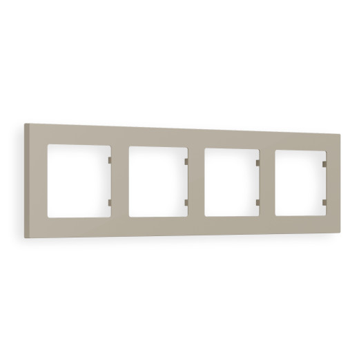 AF220364 Рамка ALFA Techno (Серо-бежевый матовый) 4-ая