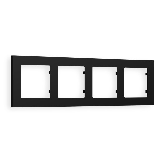 AF220704 Рамка ALFA Techno (Черный матовый) 4-ая