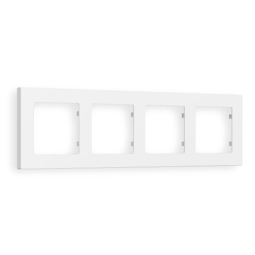 AF220124 Рамка ALFA Techno (Белый матовый) 4-ая