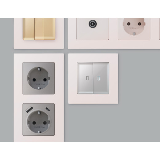 AF220204 Рамка ALFA Techno (Жемчуг) 4-ая