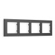 AF220804 Рамка ALFA Techno (Графит Мягкое касание) 4-ая