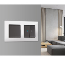 AF220104 Рамка ALFA Techno (Белый глянец) 4-ая