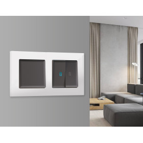 AF220104 Рамка ALFA Techno (Белый глянец) 4-ая