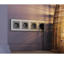 AF220504 Рамка ALFA Techno (Сталь матовый) 4-ая