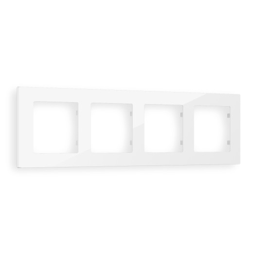 AF220104 Рамка ALFA Techno (Белый глянец) 4-ая