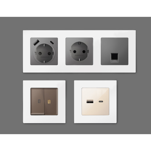 AF220125 Рамка ALFA Techno (Белый матовый) 5-ая