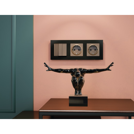 AF220705 Рамка ALFA Techno (Черный матовый) 5-ая