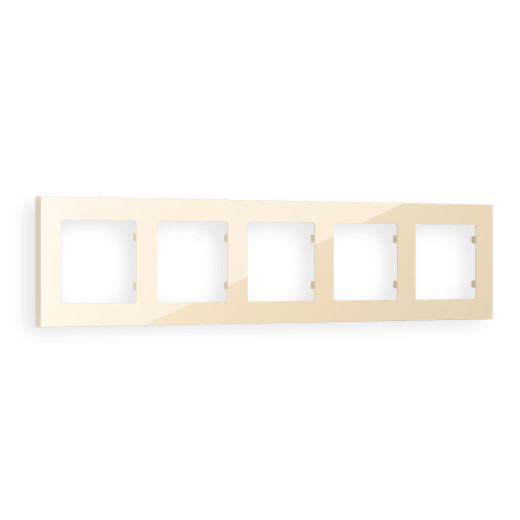 AF220305 Рамка ALFA Techno (Бежевый глянец) 5-ая