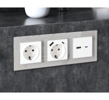 AF330401 Рамка ALFA Platos (Серебро Стекло органическое) 1-ая