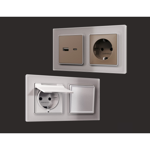 AF330501 Рамка ALFA Platos (Сталь Стекло органическое) 1-ая