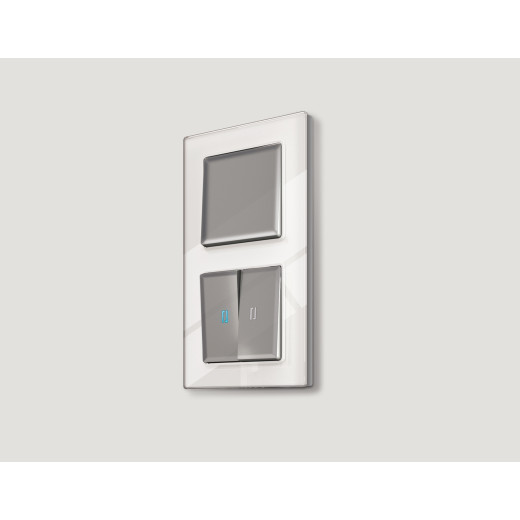 AF330102 Рамка ALFA Platos (Белый Стекло органическое) 2-ая