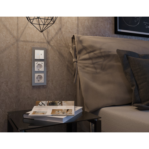 AF330652 Рамка ALFA Platos (Антрацит серый Стекло органическое) 2-ая