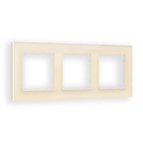 AF330303 Рамка ALFA Platos (Бежевый Стекло органическое) 3-ая