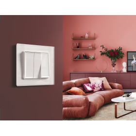 AF330104 Рамка ALFA Platos (Белый Стекло органическое) 4-ая