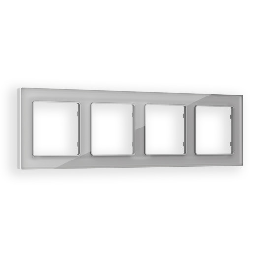 AF330404 Рамка ALFA Platos (Серебро Стекло органическое) 4-ая