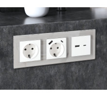 AF330405 Рамка ALFA Platos (Серебро Стекло органическое) 5-ая