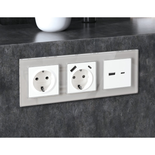 AF330405 Рамка ALFA Platos (Серебро Стекло органическое) 5-ая